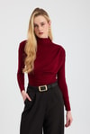 Bluz-Büzgü Detay Sandy Bluz 20059 Bordo -rulem