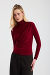 Bluz-Büzgü Detay Sandy Bluz 20059 Bordo -rulem