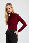 Bluz-Büzgü Detay Sandy Bluz 20059 Bordo -rulem
