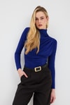 Bluz-Büzgü Detay Sandy Bluz 20059 Saks -rulem