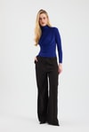 Bluz-Büzgü Detay Sandy Bluz 20059 Saks -rulem