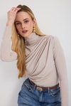Bluz-Büzgü Detay Sandy Bluz 20059 Taş -rulem
