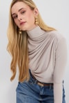Bluz-Büzgü Detay Sandy Bluz 20059 Taş -rulem