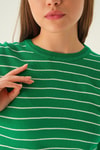Bluz-Çizgili Tişört 1488 Benetton Yeşili -rulem