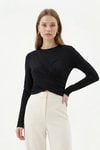 Bluz-Crop Uzun Kol Bluz 251269 Siyah -rulem