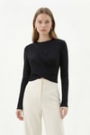 Bluz-Crop Uzun Kol Bluz 251269 Siyah -rulem