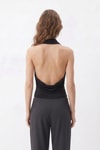 Bluz-Degaje Halter Yaka Taşlı Bluz 2738 Siyah -rulem