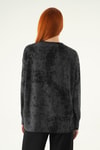 Bluz-Desenli Bisiklet Yaka Bluz 8363A Siyah -rulem