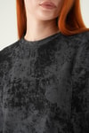Bluz-Desenli Bisiklet Yaka Bluz 8363A Siyah -rulem