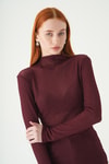 Bluz-Dik Yaka Uzun Kol Bluz 251131 Bordo -rulem