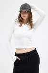 Bluz-Ekru Yarım Balıkçı Yaka Fermuarlı Body 2447-rulem