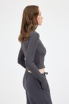 Bluz-Füme Yarım Balıkçı Yaka Fermuarlı Body 2447-rulem