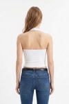 Bluz-Halter Yaka Bluz 2735 Beyaz -rulem