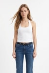 Bluz-Halter Yaka Bluz 2735 Beyaz -rulem