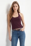 Bluz-Halter Yaka Bluz 2735 Mürdüm -rulem