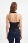 Bluz-Halter Yaka Bluz 2735 Siyah -rulem