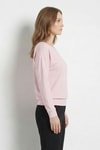 Bluz-Kayık Yaka Taş Detaylı Bluz 8364 Pembe -rulem