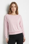 Bluz-Kayık Yaka Taş Detaylı Bluz 8364 Pembe -rulem