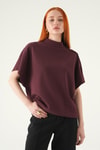Bluz-Kol Düğmeli Bluz 3119A Mürdüm -rulem