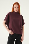 Bluz-Kol Düğmeli Bluz 3119A Mürdüm -rulem