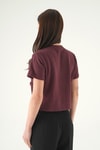 Bluz-Ön Cepli Düğmeli Bluz 3076A Mürdüm -rulem