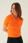 Bluz-Orange Polo Yaka Tişört 1905-rulem