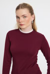 Bluz-Ribana Detay Uzun Kollu Bluz 3011 Bordo -rulem