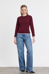Bluz-Ribana Detay Uzun Kollu Bluz 3011 Bordo -rulem