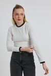 Bluz-Ribana Detay Uzun Kollu Bluz 3011 Ekru -rulem