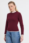 Bluz-Ribana Detay Uzun Kollu Bluz 3011 Bordo -rulem