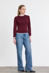 Bluz-Ribana Detay Uzun Kollu Bluz 3011 Bordo -rulem