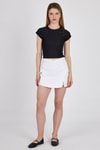 Bluz-Siyah Omuz Boncuk Detaylı Slim Fit Crop Tişört 9208M-rulem
