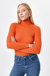 Bluz-Tarçın Fitilli Balıkçı Yaka Uzun Kollu Bluz 2302-rulem