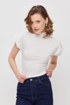 Bluz-Vatkalı Kısa Bluz 13185 Ekru -rulem