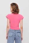 Bluz-Vatkalı Kısa Bluz 13185 Pembe -rulem