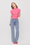 Bluz-Vatkalı Kısa Bluz 13185 Pembe -rulem