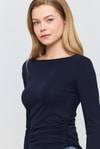 Bluz-Yanları Büzgülü Bluz 3027 Laci -rulem