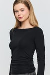 Bluz-Yanları Büzgülü Bluz 3027 Siyah -rulem