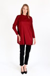 Bordo Balıkçı Yaka Tunik 5315