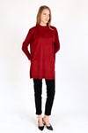 Bordo Balıkçı Yaka Tunik 5315
