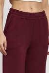 Bordo Bel Lastik Geniş Paça Oysho Eşofman 2001