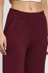 Bordo Bel Lastik Geniş Paça Oysho Eşofman 2001