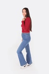 Bordo Bisiklet Yaka Bluz 1011