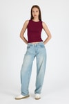 Bordo  Bisiklet Yaka Kolsuz Slim Fit Atlet 1663