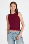 Bordo  Bisiklet Yaka Kolsuz Slim Fit Atlet 1663