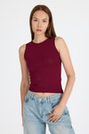 Bordo  Bisiklet Yaka Kolsuz Slim Fit Atlet 1663