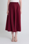 Bordo Cep Detay Mevlana Midi Etek 3950