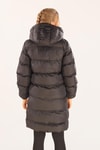 Bordo Çift Renkli Oversize Mont 0021-1