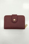 Bordo Çıtçıtlı Fermuarlı Cüzdan 243