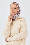 Bordo Desenli Eşarp 3005